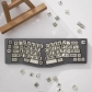 Retro Black Big Letters Pixel 104+38 PBT Dye-subbed Keycap Set Cherry Profile Compatible with ANSI Mechanical Gaming Keyboard